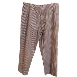 COLDWATER CREEK Crop Pants Black White Check Size 12